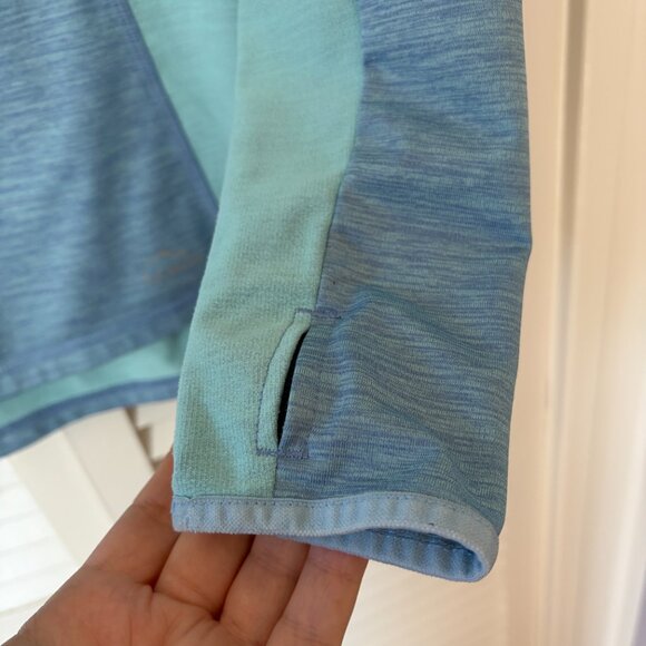 LL Bean kids quarter zip two-tone blue XL 18 - Picture 4 of 8